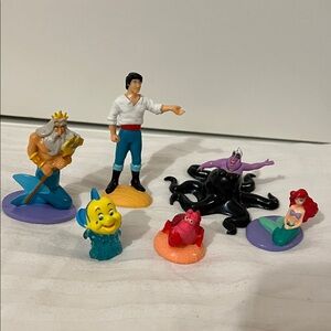 Disney Colorful Little Mermaid Character Collection 6pcs.